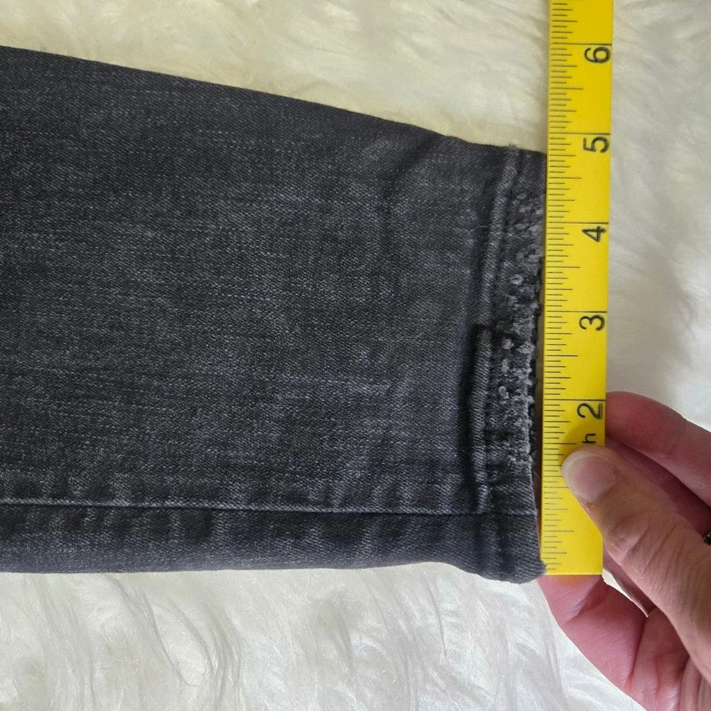 Silver Jeans Co High Note Skinny Black Raw Hem Jeans W30 L29